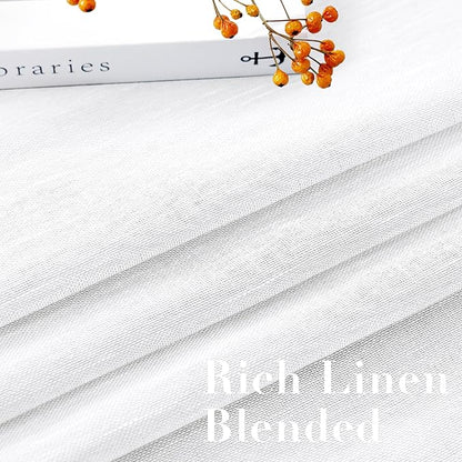 H.VERSAILTEX Natural Linen Semi Sheer Curtains - Image 4