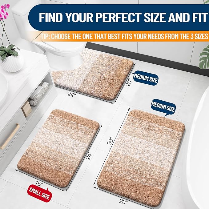 OLANLY Bathroom Rugs Mat 30x20, Extra Soft Absorbent Microfiber Bath Rugs - Image 2