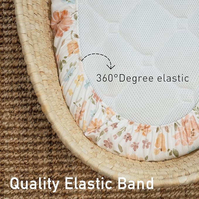 Gllquen Baby Bassinet Sheets 4 Pack, Breathable Cozy Fitted Mattress Sheet - Image 6