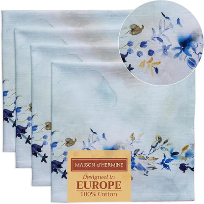 Maison d' Hermine Cloth Napkins Set of 4 100% Cotton Everyday Reusable Square by MaisondHermine
