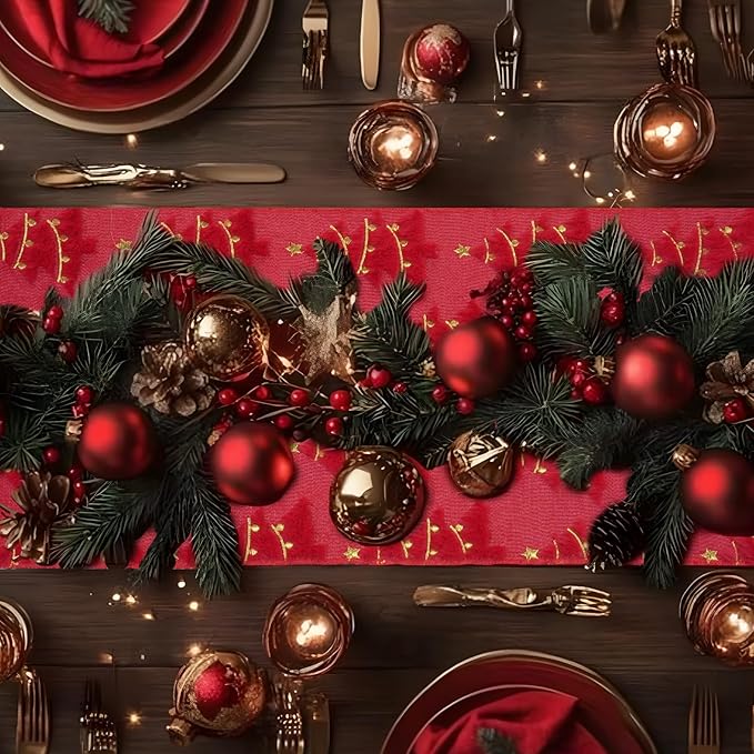 IVAPUPU Christmas Table Runner for Winter Holiday - Image 3