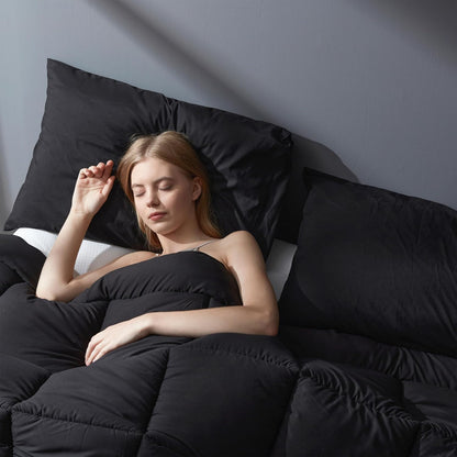 downcool king size comforter set -all season bedding on a desk or shelf
