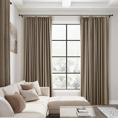 Dark Taupe Blackout Curtains 84 Inch Long - Image 6