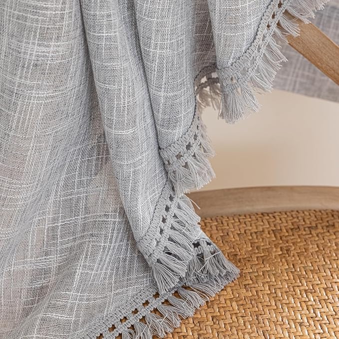 Beda Home Tassel Linen Textured Swag Valances - Image 6