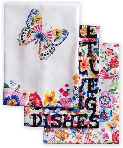 Maison d' Hermine Kitchen Towels Set of 3 100% Cotton 27.50" x 20" Reusable by MaisondHermine