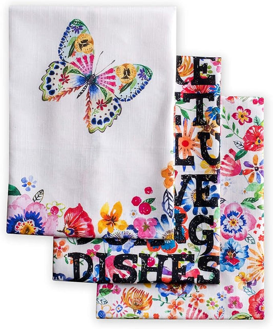 Maison d' Hermine Kitchen Towels Set of 3 100% Cotton 27.50" x 20" Reusable by MaisondHermine