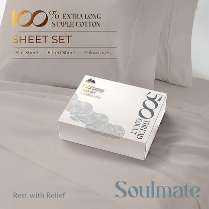 Mayfair Linen 500 Thread Count Twin Cotton Sheets - Image 4