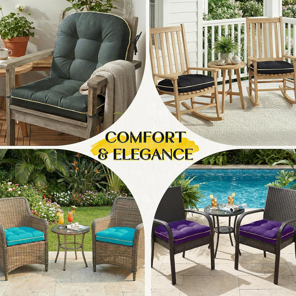 1 MIDDLE ONE Outdoor Chair Cushions Set of 2, Outdoor Cushions for Patio Furn...
