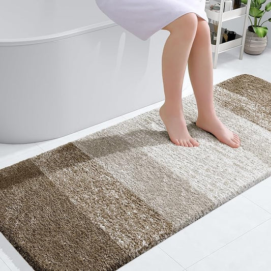 OLANLY Bathroom Runner Rugs 59x24, Extra Soft Absorbent Microfiber Bath Rugs by OLANLY
