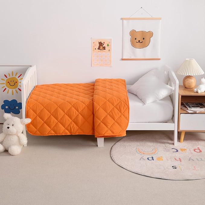 NTBAY Down Alternative Toddler Comforter, Lightweight and Warm Solid Color Baby - Image 4