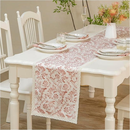 Vintage Floral Table Runner by Unknown