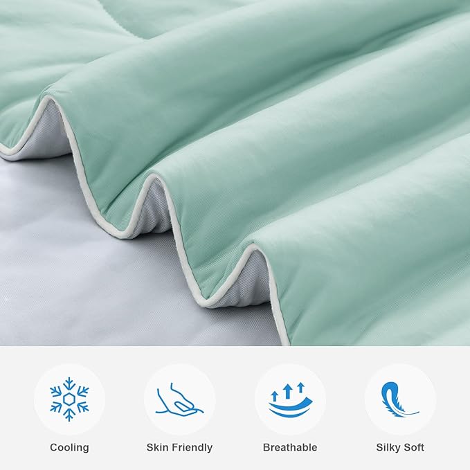 EASELAND Cooling Comforter King, Cold Touch Fabric Absorbs Body Heat, - Image 2