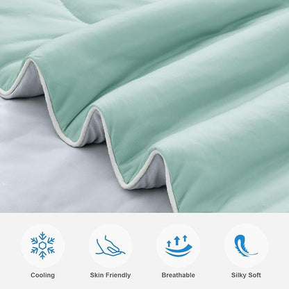 EASELAND Cooling Comforter King, Cold Touch Fabric Absorbs Body Heat, - Image 2
