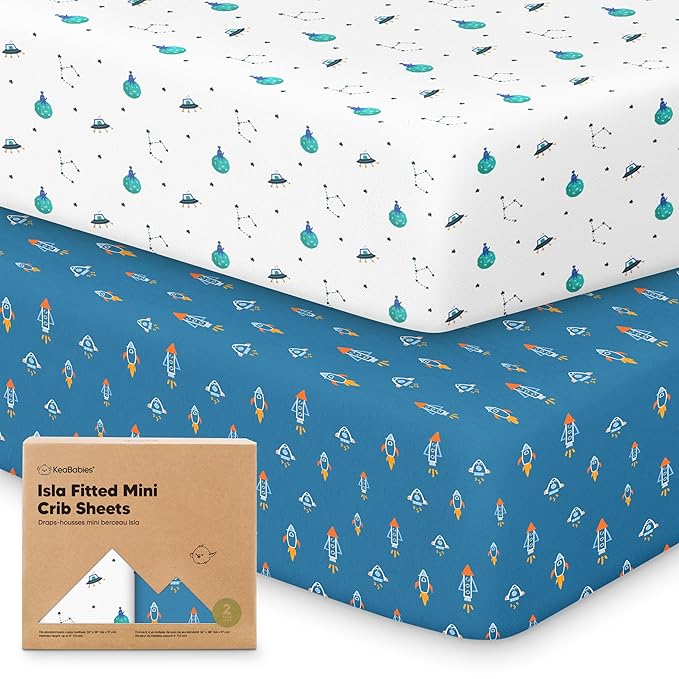 Pack and Play Sheets Fitted by KeaBabies