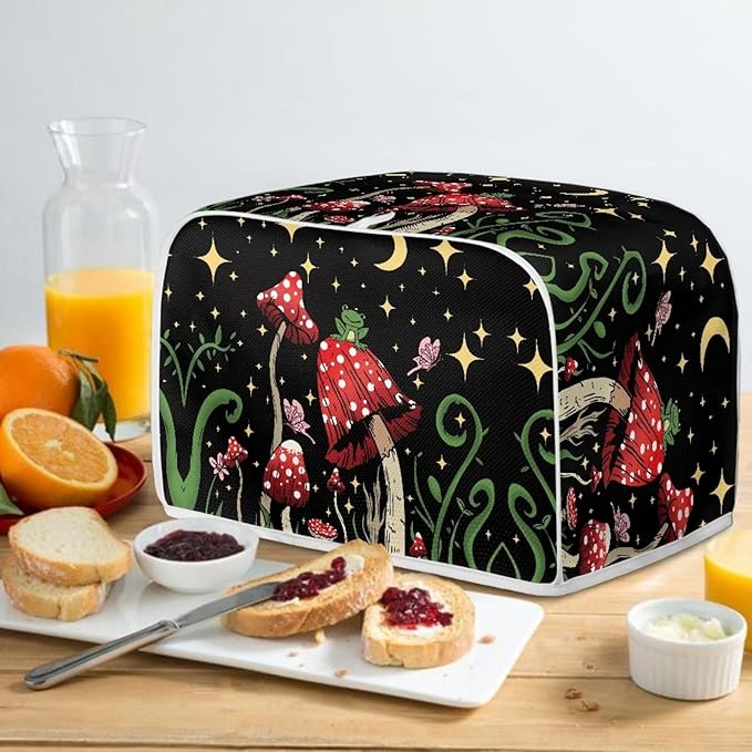 ZFRXIGN Butterfly Mushroom Toaster Cover 4 Slice Wide Slot Toaster Dust Covers - Image 4