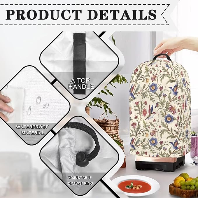 Hummingbird Floral Blender Dust Cover - Image 4