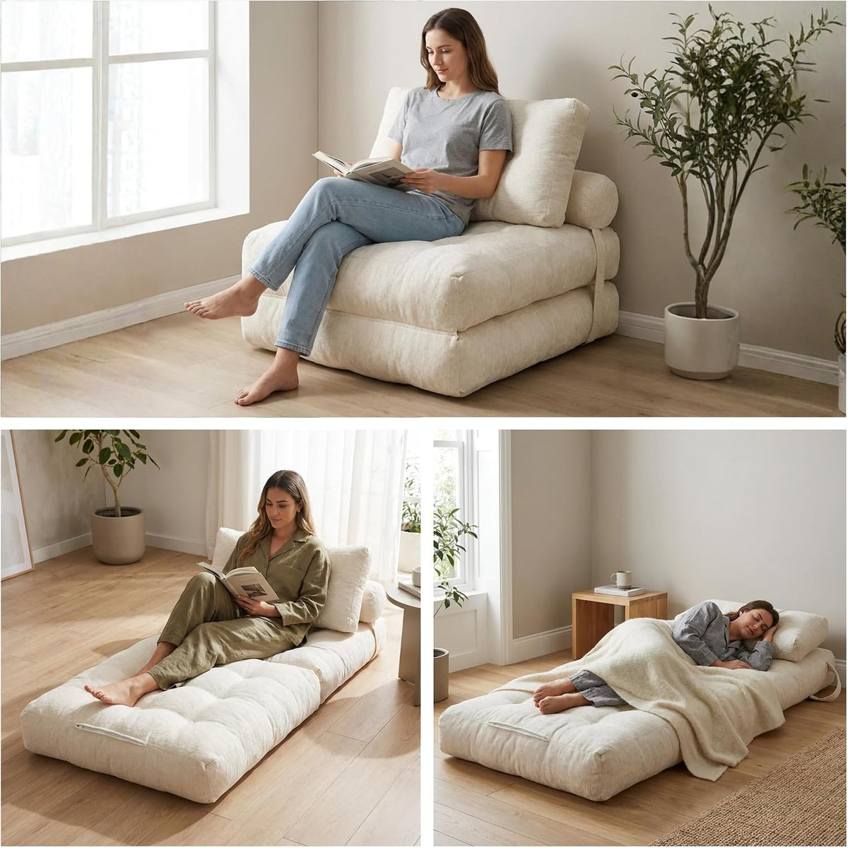 · redearth · boneless folding sofa bed floor showing dimensions