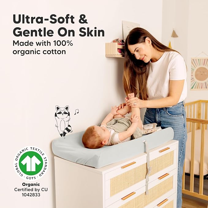 2-Pack Organic Changing Pad Covers - Image 3