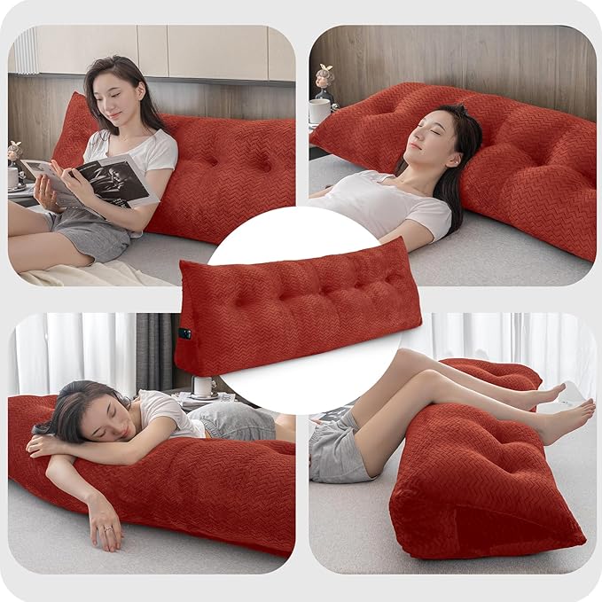 Large Bolster Triangular Headboard Wedge Backrest Positioning Support Bed Rest - Image 4