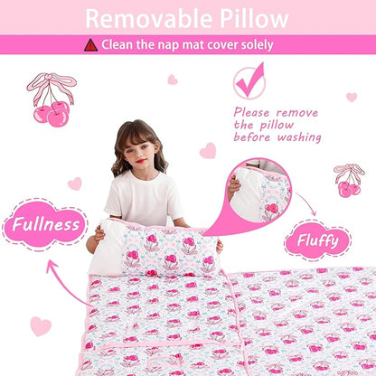 Toddler Nap Mat with Pillow and Blanket, Extra Large Rolled Napping Mats - Image 5