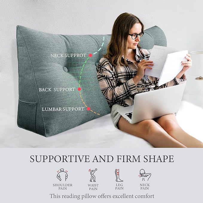 10 lbs Thickened Headboard Pillow Wedge Pillow Headboard Reading Pillow Bed - Image 2