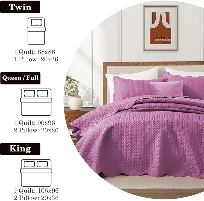 IR Imperial Rooms 8 Pack California King Quilt Bedding Set - Image 6