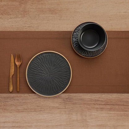Solino Home Linen Brown Table Runner 108 Inches Long - Image 9