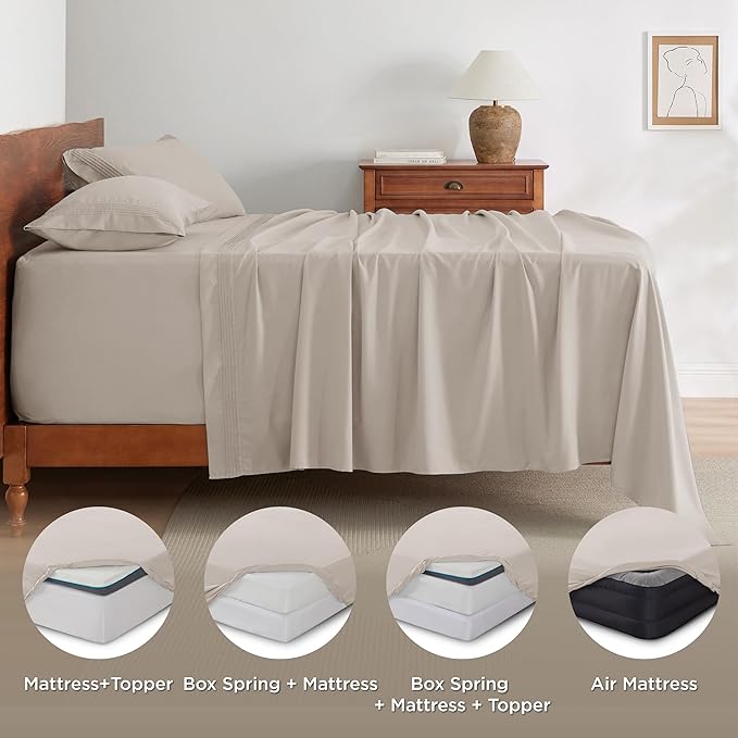 Bedsure Deep Pocket Twin Sheets Set - Image 7