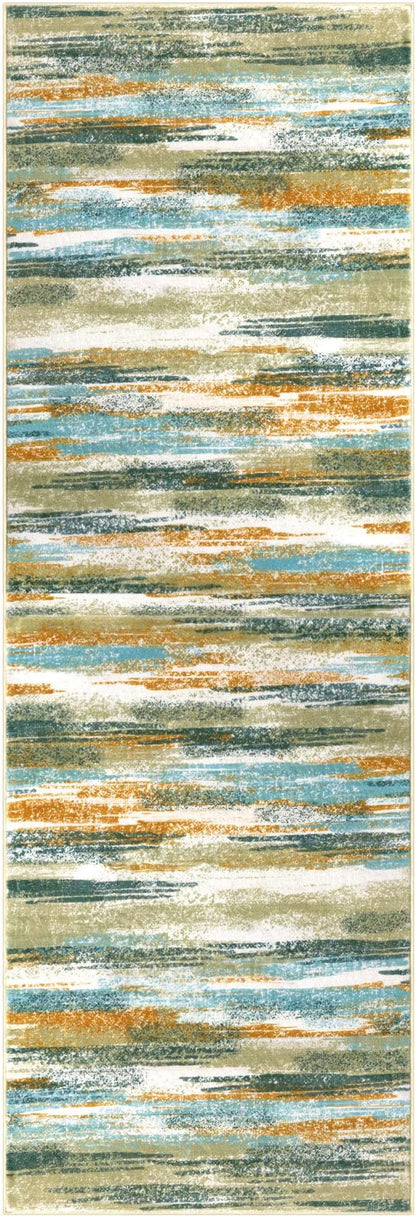 Modern Abstract Runner Rug 2.6x10 - Image 9