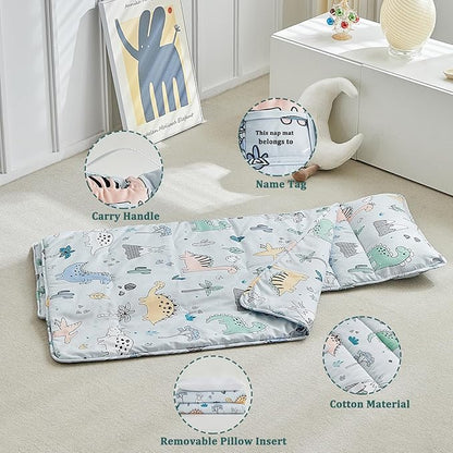 Toddler Nap Mat with Removable Pillow, Ultra Soft Slumber Bags - Image 5