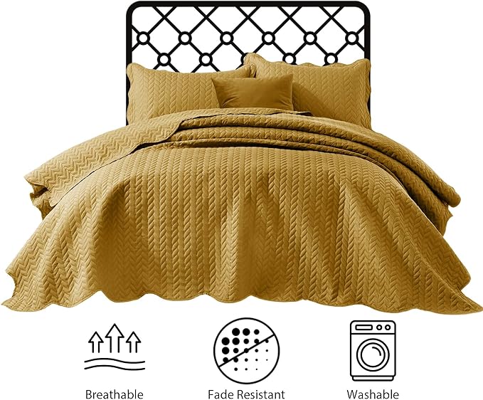 IR Imperial Rooms 8 Pack California King Quilt Bedding Set - Image 9