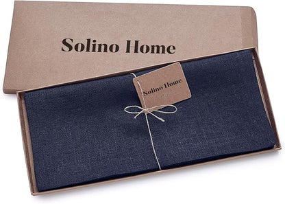 Solino Home Linen Navy Blue Table Runner 48 Inches - Image 5