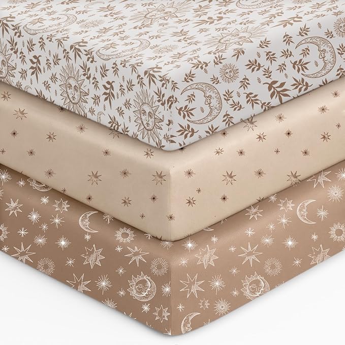 Baby Crib Sheets for Boys Girls, Breathable Soft Microfiber Baby Sheet White by Unnivoll