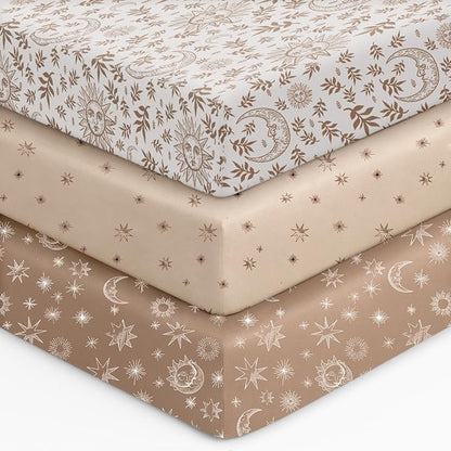Baby Crib Sheets for Boys Girls, Breathable Soft Microfiber Baby Sheet White by Unnivoll