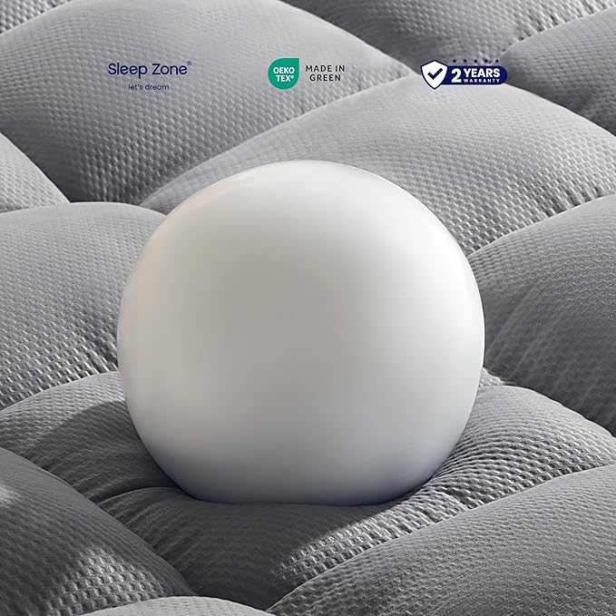 SLEEP ZONE Mattress Topper Full Size, Extra Thick Fitted Mattress Pad - Image 5