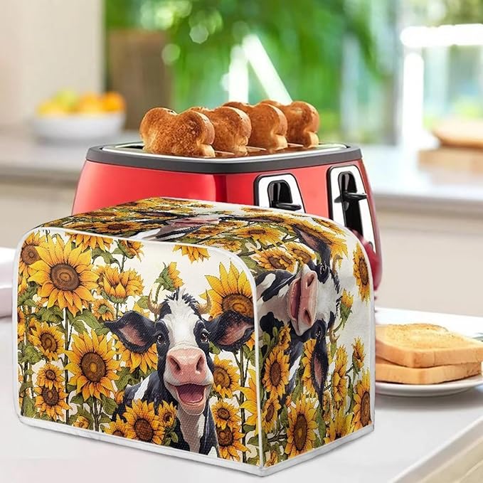 Sunflower Cow Printed Toaster Cover - Image 4