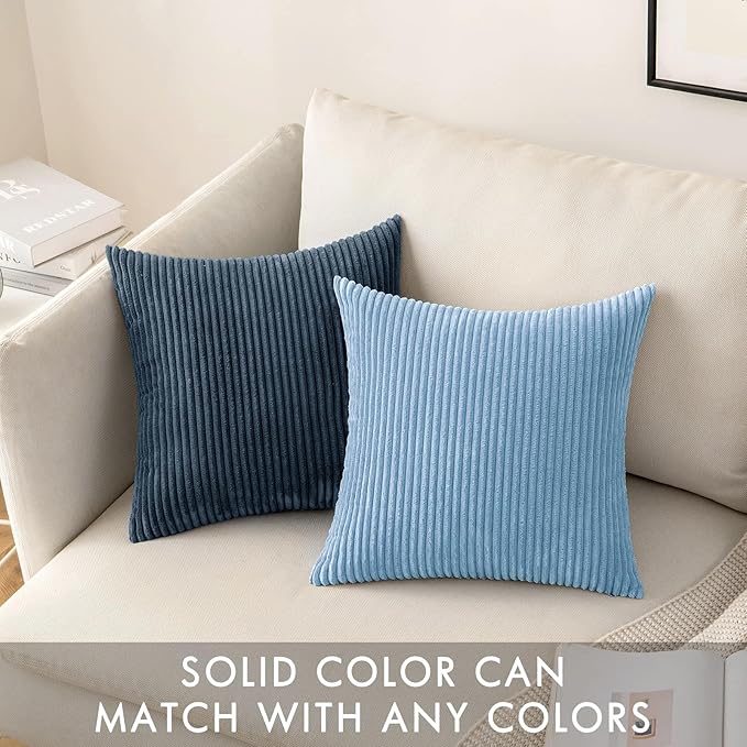 MIULEE Winter Pack of 2 Corduroy Pillow Covers Soft Soild Cushion Cases - Image 5