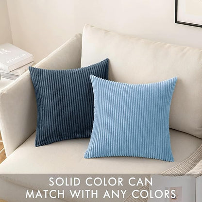 MIULEE Winter Pack of 2 Corduroy Pillow Covers Soft Soild Cushion Cases - Image 5
