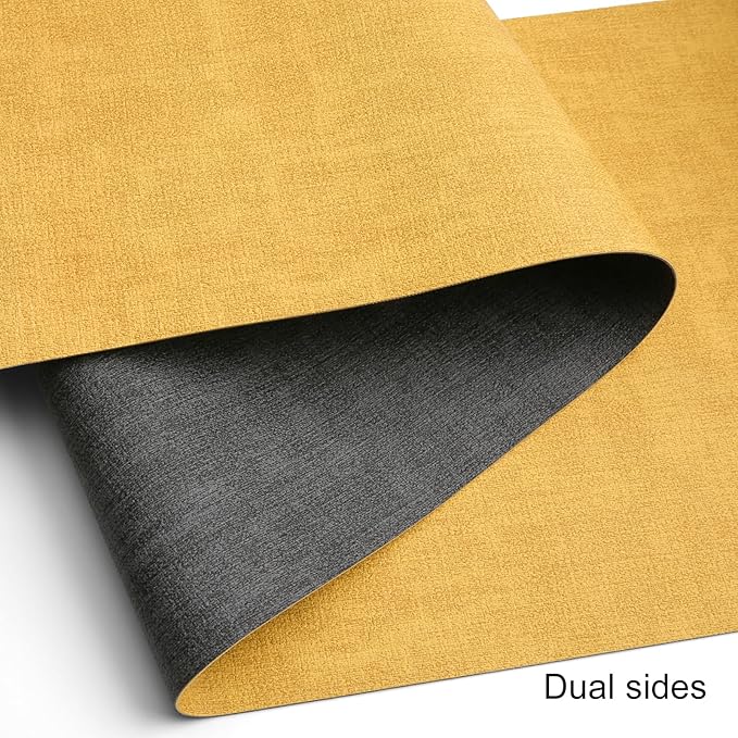 Table Runners 55 Inches Long, Dual-Sided Faux Leather Farmhouse Table Runner - Image 2