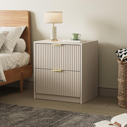 maisonaria fluted nightstands set of 2 with 2, main product view