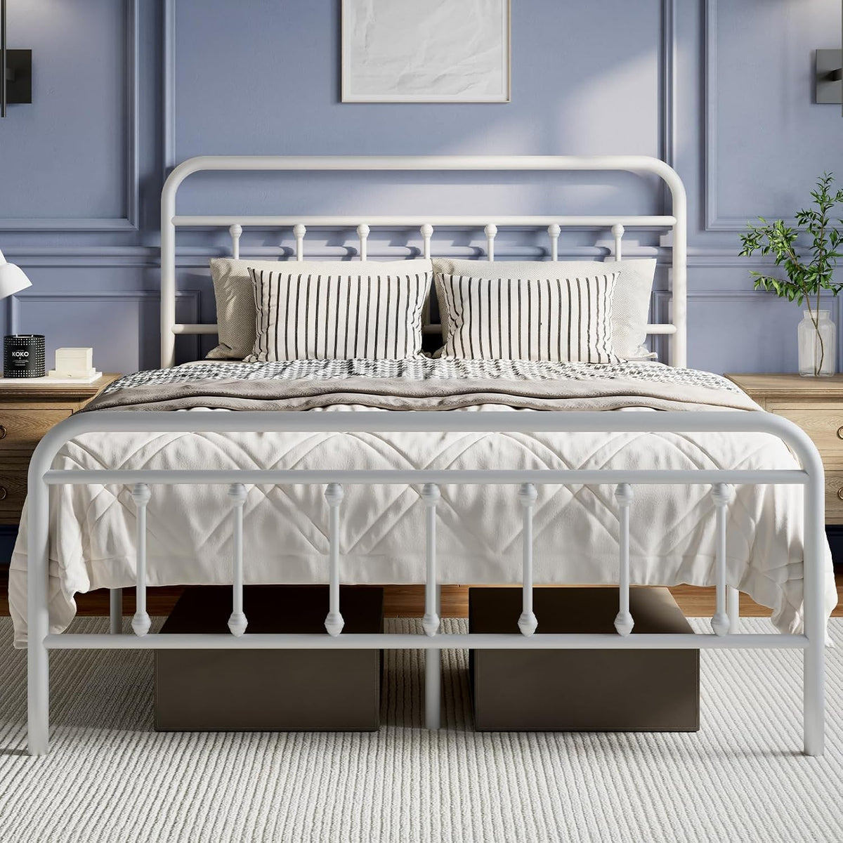 novilla metal full size bed frame - modern, main product view