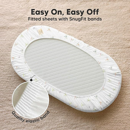 2-Pack Organic Bassinet Sheets for Girls, Boys - Image 5