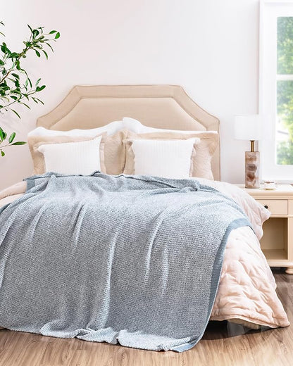 Super Soft Throw Blanket 60 x 80 Inches, Half-Side Plush Fuzzy Blanket - Image 2