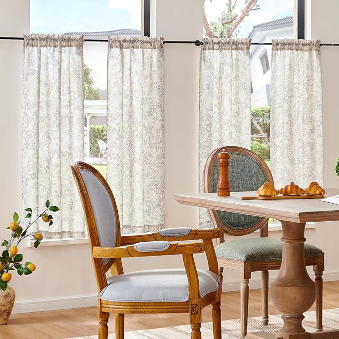 jinchan Floral Kitchen Curtains - Image 3