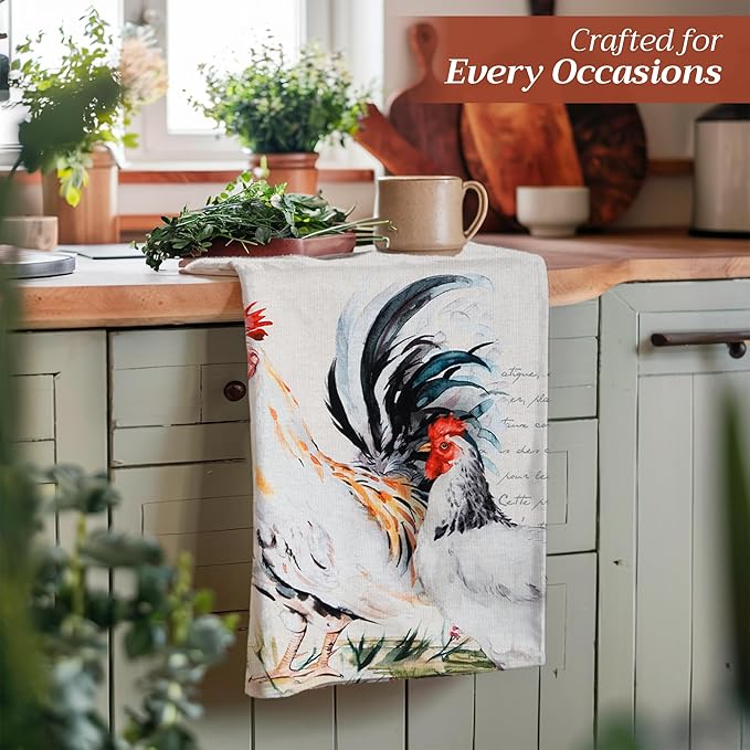 Maison d' Hermine Kitchen Towels Set of 2 100% Cotton 27.50" x 20" Reusable - Image 6