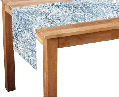 Blue Table Runner Modern Art Table Runner 72 Inches Long Dresser Scarves Coffee - Image 4