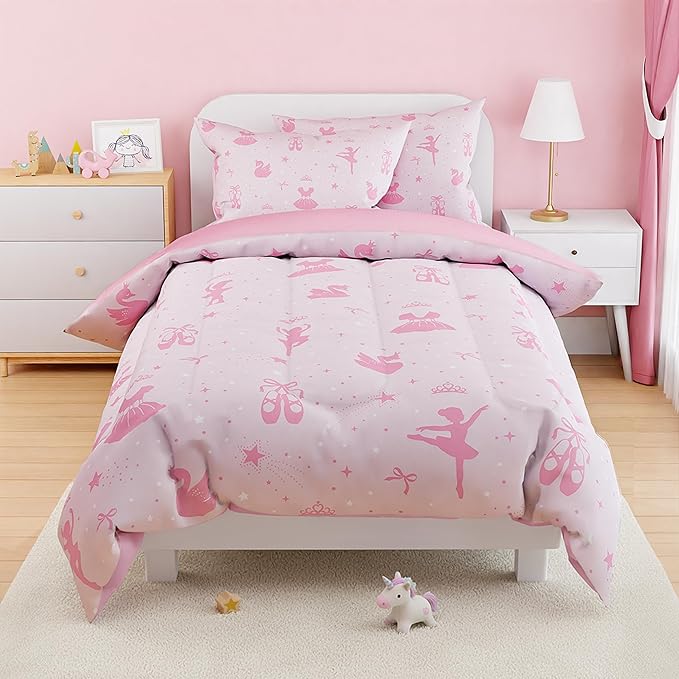 SANDJEST Ballerina Comforter Set Full Size 98x86in - Image 6