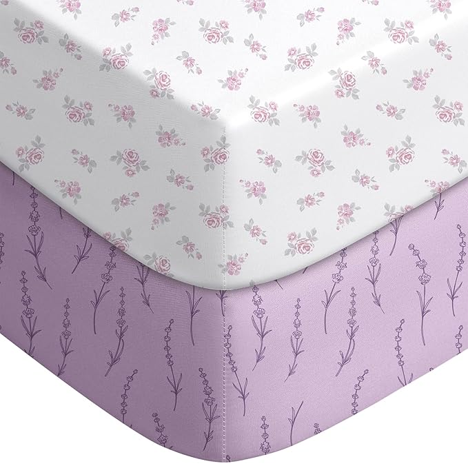 Baby Crib Sheets for Boys Girls Neutral, 2 Pack Crib Mattress Sheet for by Unknown