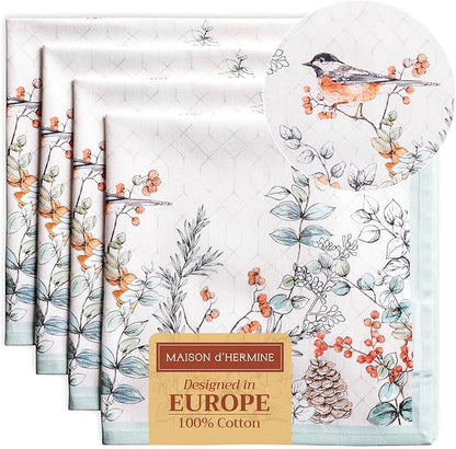 Maison d' Hermine Cloth Napkins Set of 4 100% Cotton by MaisondHermine