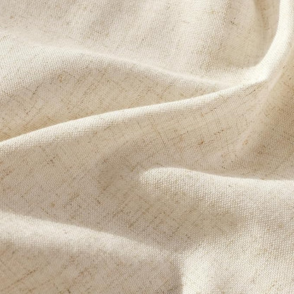 Beige 80 Inch Curtains for Living Room Dining 2 Panels Set Burlap Linen - Image 5